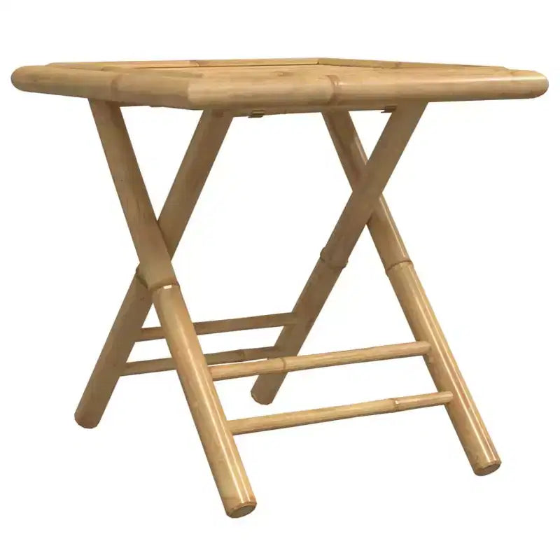 vidaXL Ensemble bistro 3 pièces en bambou naturel pliable