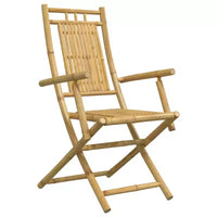 vidaXL Ensemble bistro 3 pièces en bambou naturel pliable
