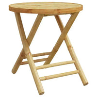 vidaXL Ensemble de bistro en bambou naturel, compact et pliable