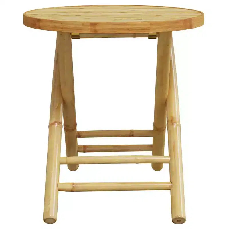 vidaXL Ensemble de bistro en bambou naturel, compact et pliable