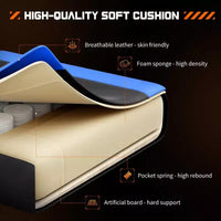 Chaise gaming ergonomique Okak avec repose-pieds et soutien lombaire, chaise d'ordinateur avec appui-tête et accoudoir, chaise à roulettes pour l'étude, le bureau