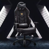 Chaise gaming ergonomique Okak à dossier haut avec coussin cervical amovible, chaise d'ordinateur à assise rembourrée et soutien lombaire, chaise confortable pour la maison, noir