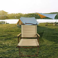 Chaise pliable et portable confortable avec accoudoirs - Cadre en aluminium, chaise Kermit de voyage facile à plier et à transporter, lot de 4
