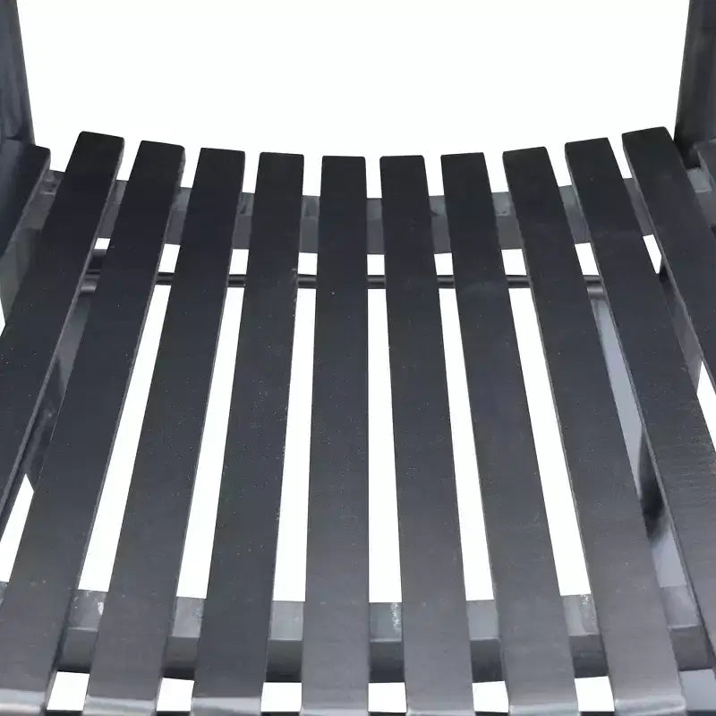 Fauteuil à bascule de porche en bois NOIR, sans tapis