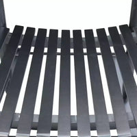 Fauteuil à bascule de porche en bois NOIR, sans tapis