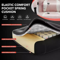Chaise gaming ergonomique Acekool pour adultes, cuir PU, lombaire de massage, repose-pieds, réglable, pour le bureau ou le gaming