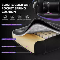 Chaise gaming ergonomique Acekool pour adultes, cuir PU, lombaire de massage, repose-pieds, réglable, pour le bureau ou le gaming