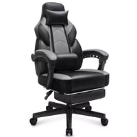 Chaises de Jeu Celebalcony pour Adultes avec Repose-Pieds, Dossier Haut, Support Lombaire Massant, Chaises d'Ordinateur Pivotantes à 360° et Réglables en Hauteur