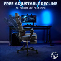 Chaises de Jeu Celebalcony pour Adultes avec Repose-Pieds, Dossier Haut, Support Lombaire Massant, Chaises d'Ordinateur Pivotantes à 360° et Réglables en Hauteur