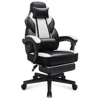 Chaises de Jeu Celebalcony pour Adultes avec Repose-Pieds, Dossier Haut, Support Lombaire Massant, Chaises d'Ordinateur Pivotantes à 360° et Réglables en Hauteur