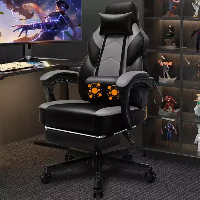 Chaises gaming Celebalcony pour adultes avec repose-pieds, dossier haut, soutien lombaire de massage, chaises d'ordinateur pivotantes à 360° à hauteur réglable