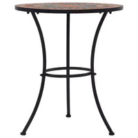 vidaXL Salon de bistrot Mosaïque Terre cuite Fer enduit de poudre, carreaux en céramique