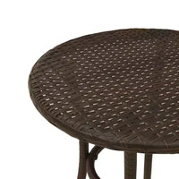 vidaXL Ensemble de bistro 3 pièces avec coussins en résine tressée marron