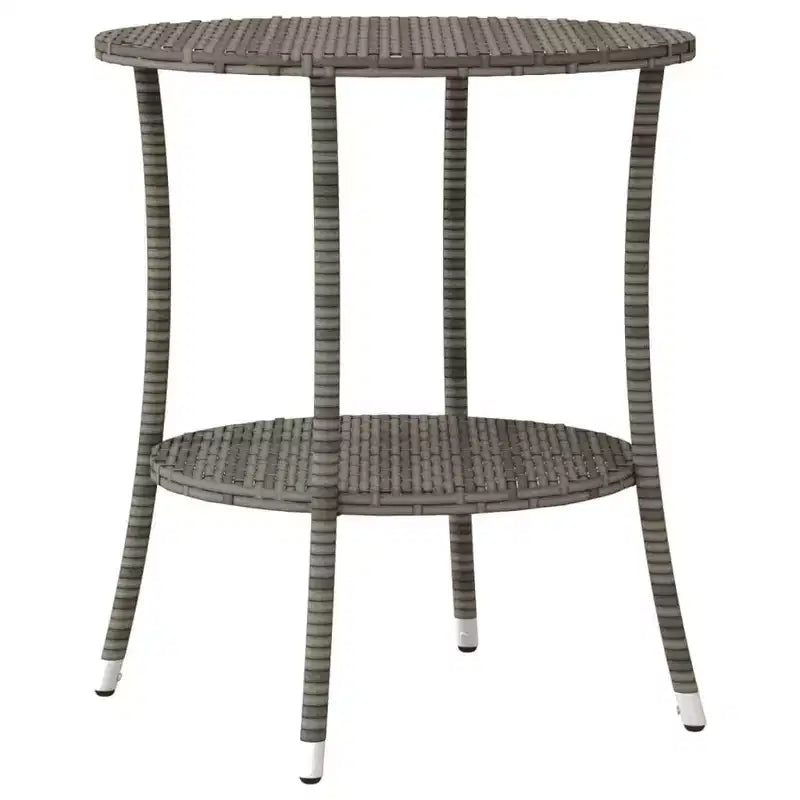vidaXL Ensemble bistrot 3 pièces avec coussins en résine tressée gris