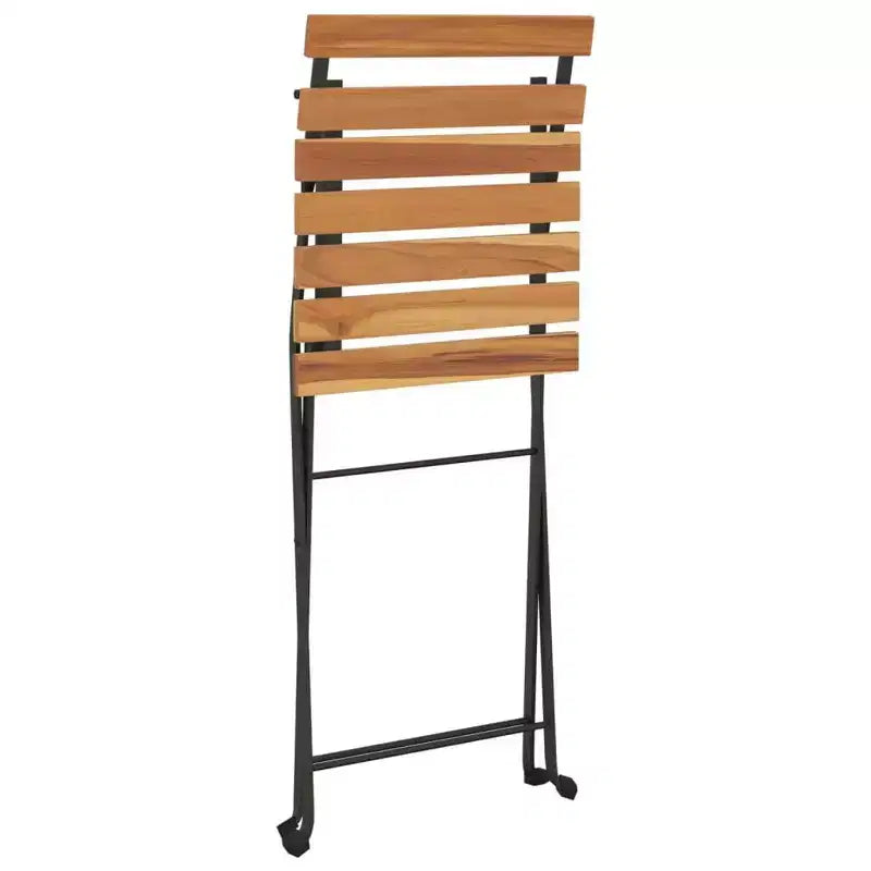 vidaXL Ensemble bistro pliant 3 pcs Bois de teck massif et acier