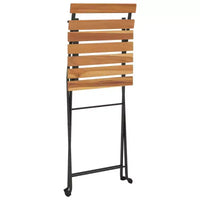 vidaXL Ensemble bistro pliant 3 pcs Bois de teck massif et acier