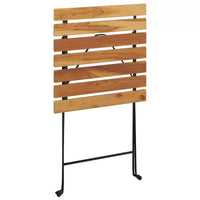 vidaXL Ensemble bistro pliant 3 pcs Bois de teck massif et acier