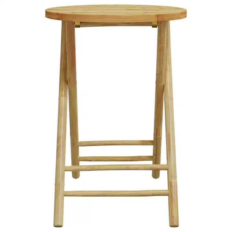 vidaXL Ensemble bistro en bambou naturel, taille standard, pliable