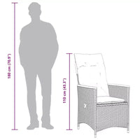 vidaXL Ensemble de bistrot avec coussins en résine tressée