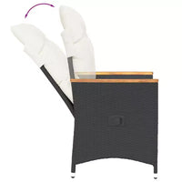 vidaXL Ensemble de bistrot avec coussins en résine tressée