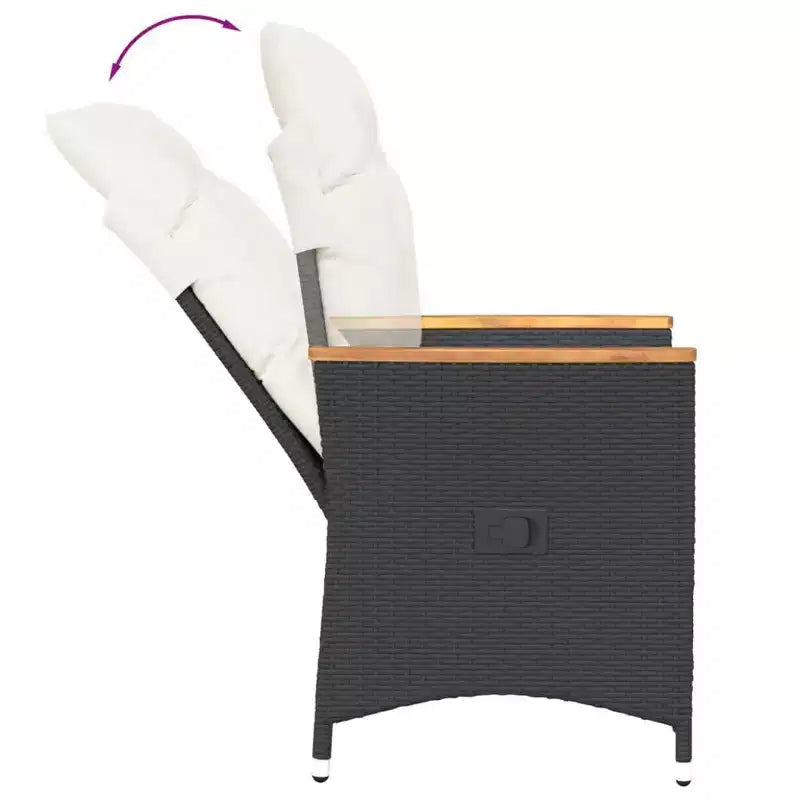 vidaXL Ensemble de bistrot avec coussins en résine tressée