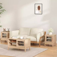 Bestier Table de chevet moderne avec panneau acrylique transparent et grand espace de rangement, 16x16x20 pouces - lot de 2