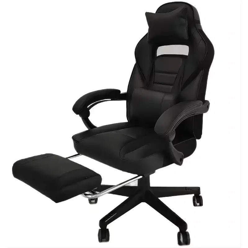 Chaise gaming grande taille avec repose-pieds, chaise inclinable d'ordinateur de bureau ergonomique à dossier haut pour adultes, 22 P x 27 L x 50 H pouces