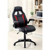 Chaise gaming ergonomique réglable TUYOHW, chaise pivotante à 360° à roulettes, chaise d'ordinateur noir/rouge pour le bureau et la maison, chaise de loisirs polyvalente