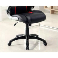 Chaise gaming ergonomique réglable TUYOHW, chaise pivotante à 360° à roulettes, chaise d'ordinateur noir/rouge pour le bureau et la maison, chaise de loisirs polyvalente