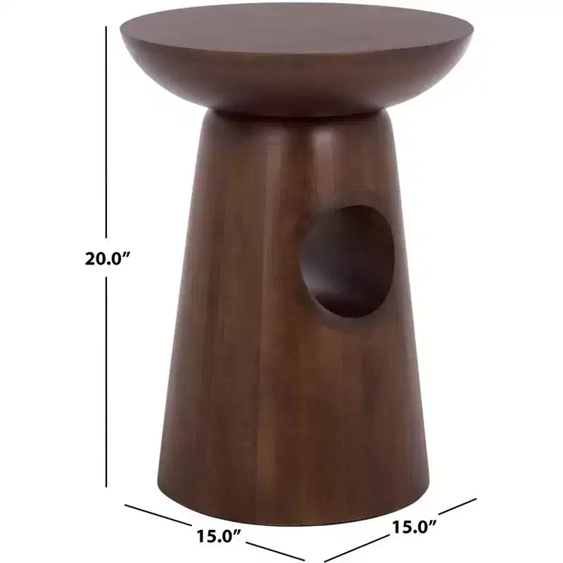 Zenon Table d'appoint ronde - ACC3260 - brun foncé - Safavieh