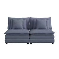 MAYEERTY 70.8 Canapé modulable moderne en velours côtelé avec quatre oreillers pour salon, bleu