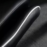 Chaise gaming de style course, chaise e-sport ergonomique avec massage, cuir PU, mousse moulée haute densité, confortable et sûre, blanc
