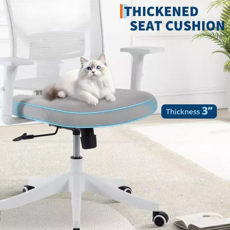 Chaise de bureau inclinable ergonomique, chaise à dossier haut en maille avec appui-tête réglable, soutien lombaire complet, chaise de bureau, chaise gamer
