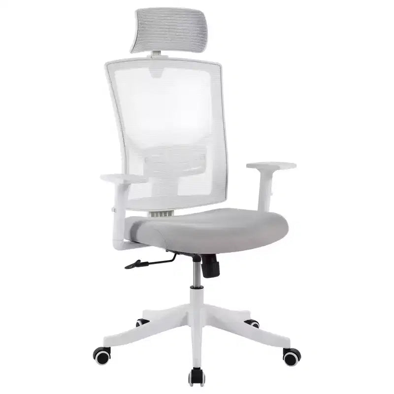 Chaise de bureau inclinable ergonomique, chaise à dossier haut en maille avec appui-tête réglable, soutien lombaire complet, chaise de bureau, chaise gamer