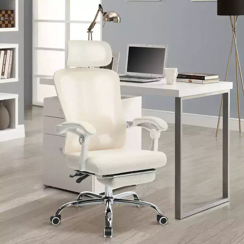 Chaise inclinable ergonomique en maille Acekool avec repose-pieds, lombaire et appui-tête réglables, pour la maison, le bureau et la salle de jeu