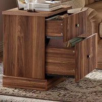 Table de chevet à tiroir cannelé, table de nuit moderne mid-century avec base à bord incurvé, rangement compact pour chambre et salon