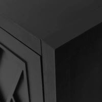 Buffet desserte Modern Farmhouse 60, armoire de rangement d'appoint 4 portes à motif géométrique avec étagères réglables - Panipeachy