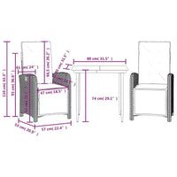 vidaXL Ensemble de salle à manger d'extérieur avec coussins - Élégant et confortable