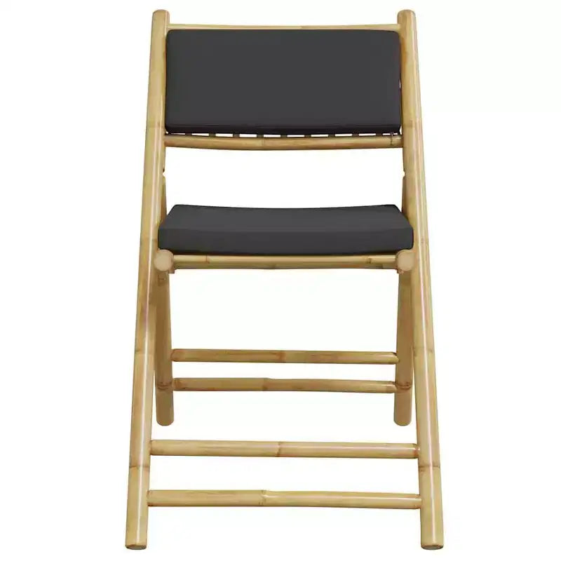 vidaXL Ensemble de bistro pliant en bambou avec coussins