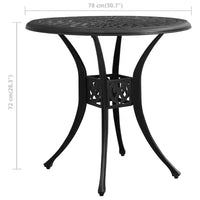 vidaXL Ensemble de bistrot en aluminium moulé, durable, rond