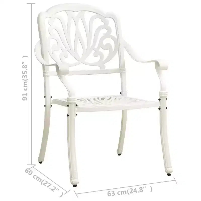 vidaXL Ensemble de bistrot en aluminium moulé, durable, rond