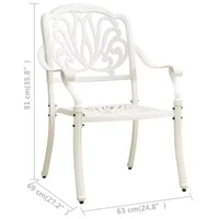 vidaXL Ensemble de bistrot en aluminium moulé, durable, rond