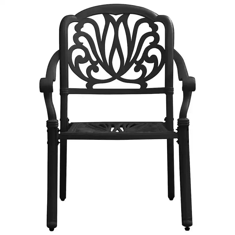 vidaXL Ensemble de bistrot en aluminium moulé, durable, rond