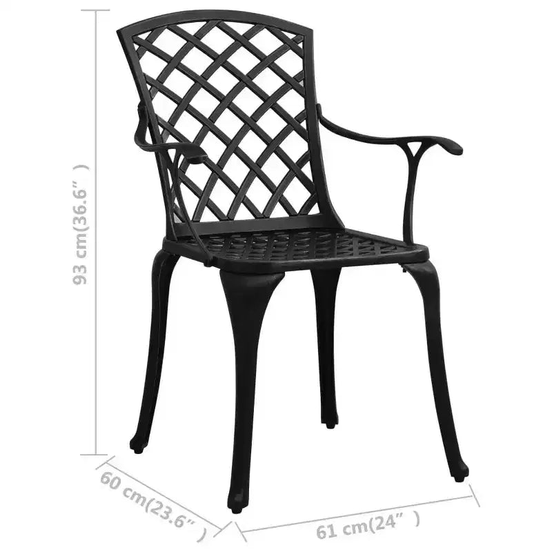 vidaXL Ensemble bistrot aluminium moulé