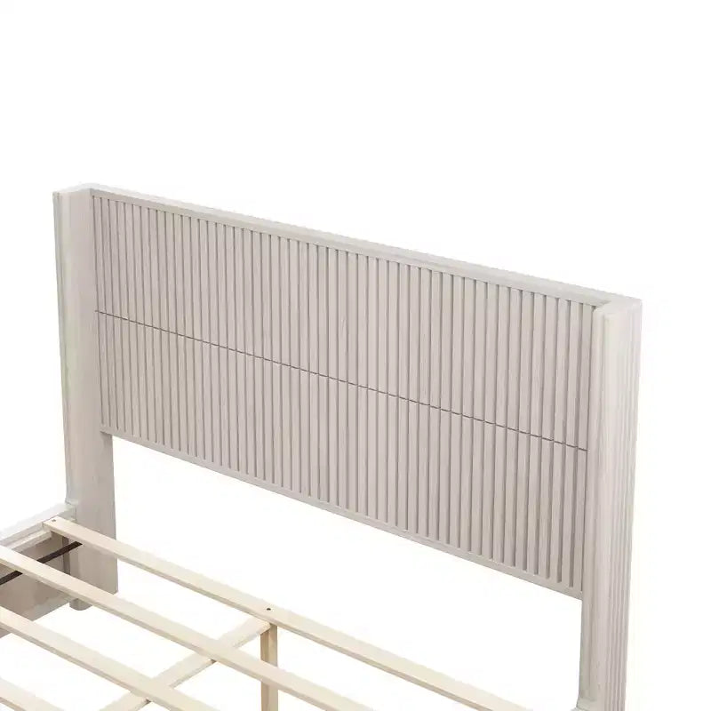 GDFStudio Alderwyn - Lit moderne en bois massif avec tête de lit