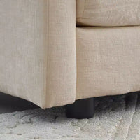 Canapé sectionnel modulaire en U Homy Casa en chenille avec ottomans réversibles, confort profond rembourré, beige
