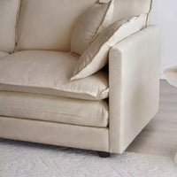 Canapé sectionnel modulaire en U Homy Casa en chenille avec ottomans réversibles, confort profond rembourré, beige