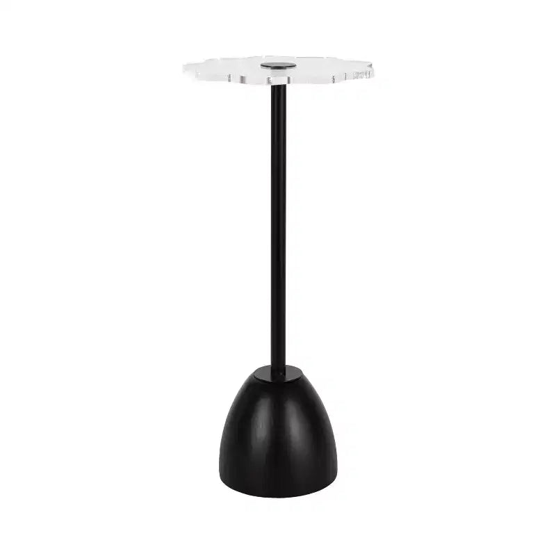 Table d'appoint festonnée Kate and Laurel Acari, 10x22, noire