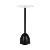 Table d'appoint festonnée Kate and Laurel Acari, 10x22, noire