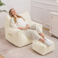Pouf poire ergonomique Hommpa en forme de chat en velours côtelé avec pouf pour adultes - Canapé de détente ergonomique moelleux, siège gaming et relaxation